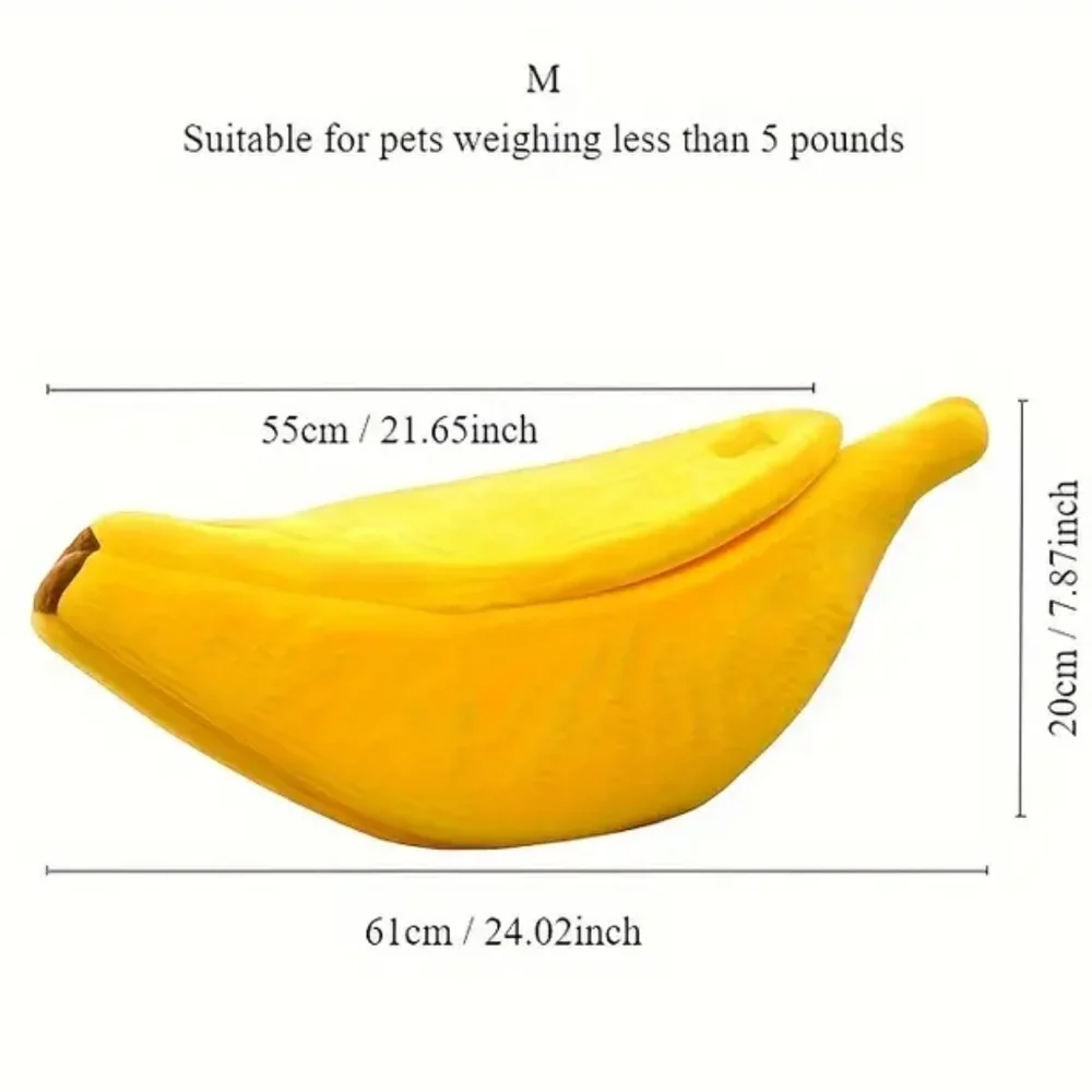 Banana Cat Bed Medium